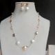 Handmade Brass Metal Jewellery Crystal Bead Necklace Set
